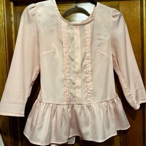 Juniors / women’s baby pink peplum top